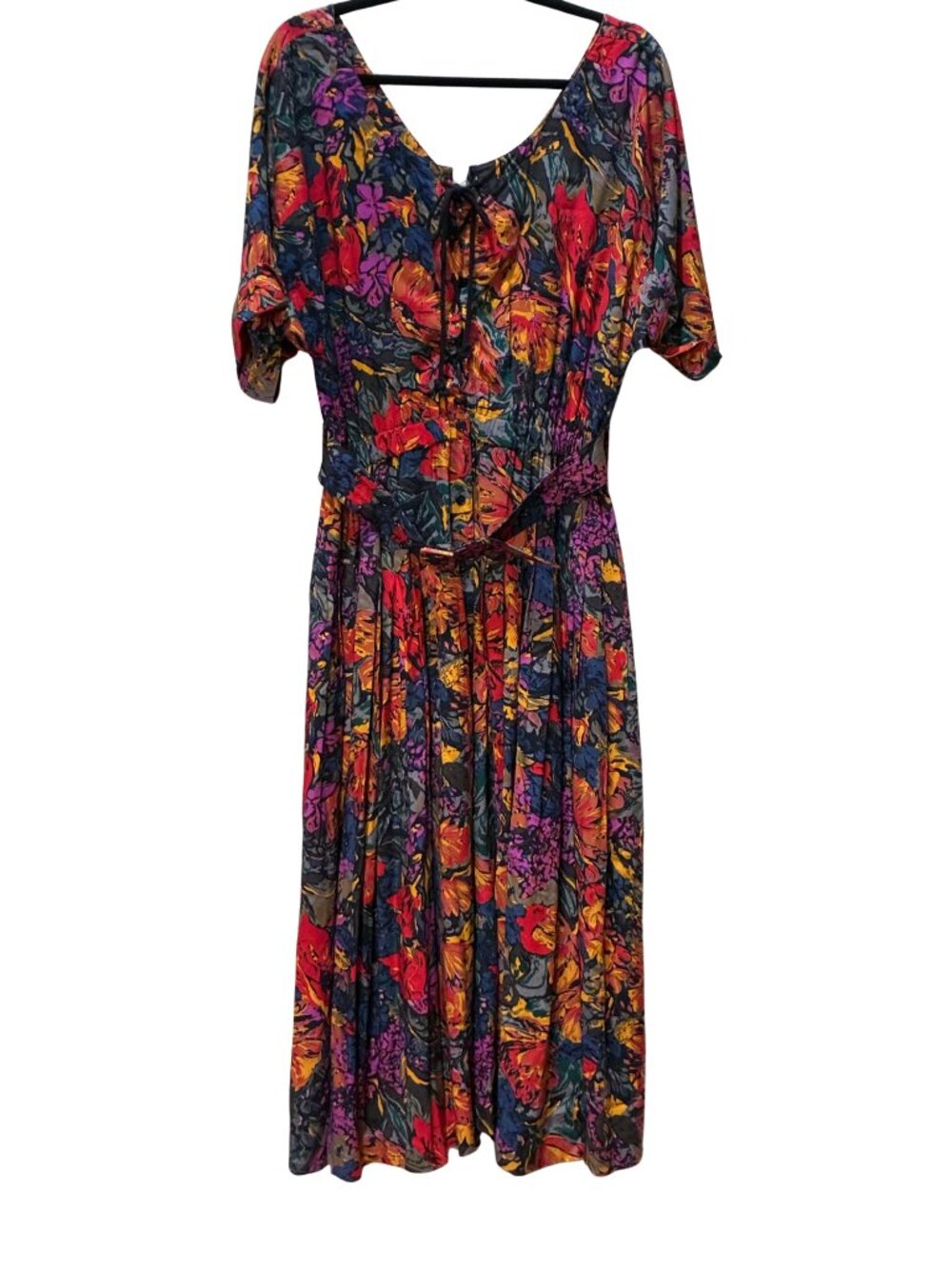 Vintage 90s Together! Tea Dress, Corset Lace Up Front, Romantic Boho Festival
